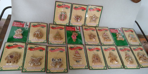 Adornos Ornamentos Ginger Cookies Para Arbolito De Navidad 