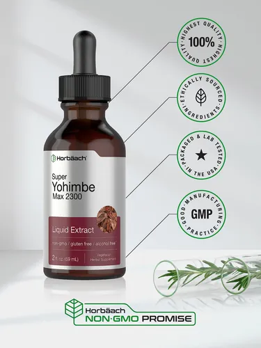Extracto Líquido De Corteza De Yohimbe 60 Ml Gotas Tintura P Sabor