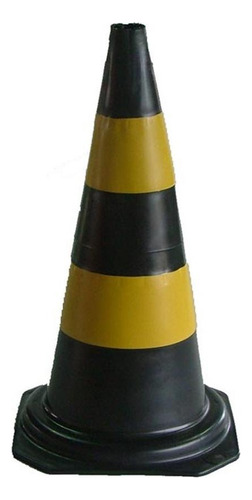 Cone Rigido Prosafety Plastico Preto/amarelo 70cm  Wps1917