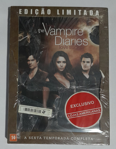 Box Dvd Série The Vampire Diaries 6a Temporada - Novo