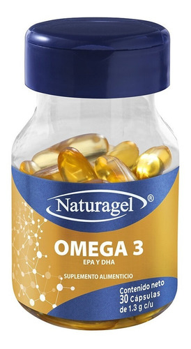 Omega 3 C/30 Cáp De Gel Sabor Limón Epa180/dha120 Naturagel