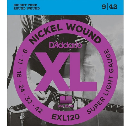 Encordoamento Daddario Guitarra 09 Super Light Nickel Wound