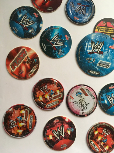 21 Tazos Wwe Sabritas Año 2009 Y 2013 Originales (Usado)