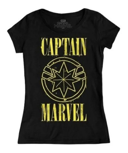 Playera Máscara De Látex Captain Marvel Mujer