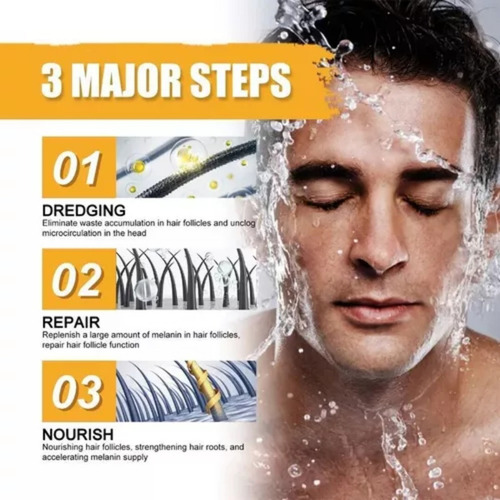 3 Peças - Sabonete Para Cabelos Pretos Masculinos Para