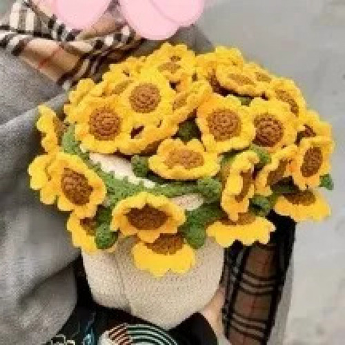 Manta De Flores De Ganchillo Hecha A Mano Con Rosas Pastel P