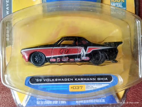 Jada '59 Vw Karmann Ghia Vdub$ 1:64 Não É Hot Wheels Preto