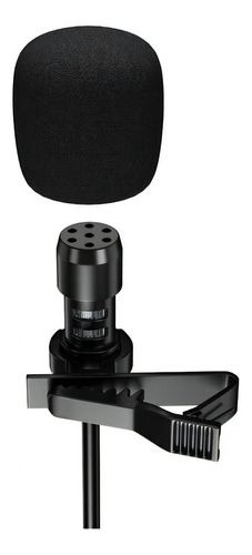 Micrófono De Solapa Entrada 3,5mm Vta Color Negro