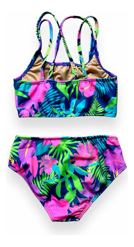 Malla Bikini Cali Niña Uvupf50+ Top Tiras + Bombi Tropical E