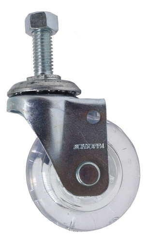 Roda para carrinhos e móveis Schioppa 1.012.100.040.166 2" de diâmetro x 24mm de espessura
