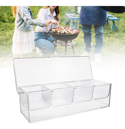 W Servidor De Condimentos Refrigerados Con Tapa, Solo Caja