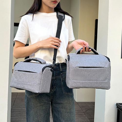 Bolso Bandolera Para Cámara, Bolsa De Gris Grande