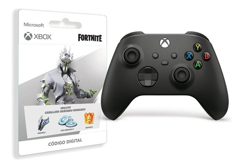 Control joystick inalámbrico Microsoft Xbox Wireless Controller Series X|S + Tarjeta Fortnite carbon black