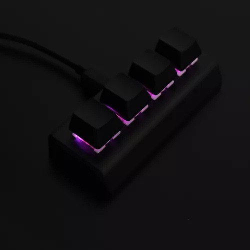 Teclado Programável De 4 Teclas, Interruptor Vermelho Ctrl C