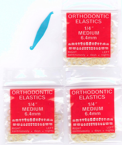 1/4 Pulgadas Anatómica Elástico Bandas De Goma 300 Pack Nat