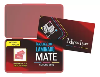 Tarjetas De Presentación, Laminado Mate, 4x1 O 4x4, Millar