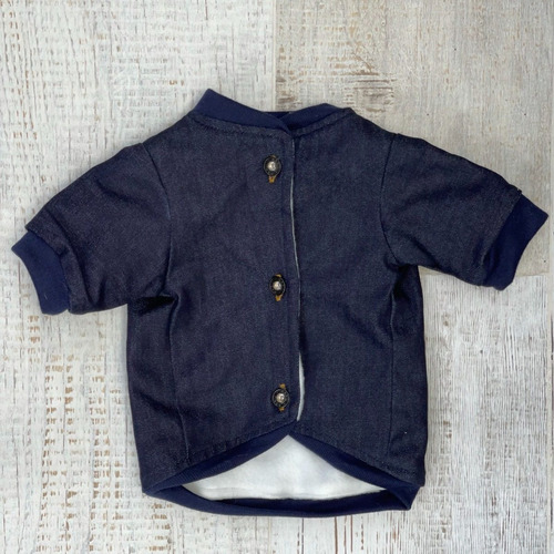 Imagen 2 de 7 de Chaqueta Para Mascotas De Jean Talla M