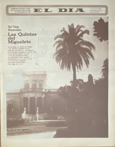 Vintage El Día N° 2281 Las Quintas Del Miguelete  1977