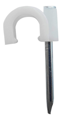 Imagem 2 de 4 de Miguelao Fixa Fio P/ Cabo Coaxial 7mm C/ Prego Pacote 100 Pç