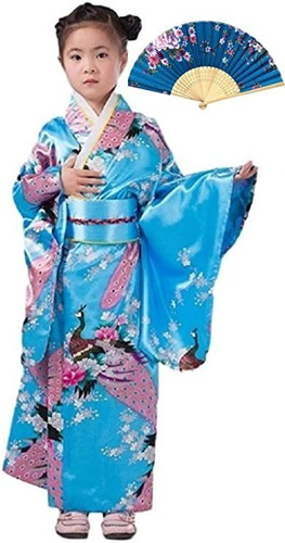 Disfraz De Geisha Oriental Kimono Japonesa China Niñas A