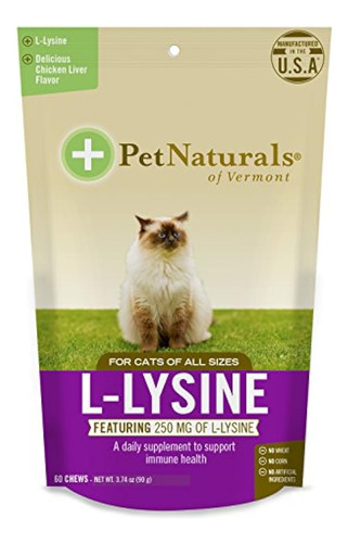 Pet Naturals Llysine Chews Para Gatos Suplemento De Soporte