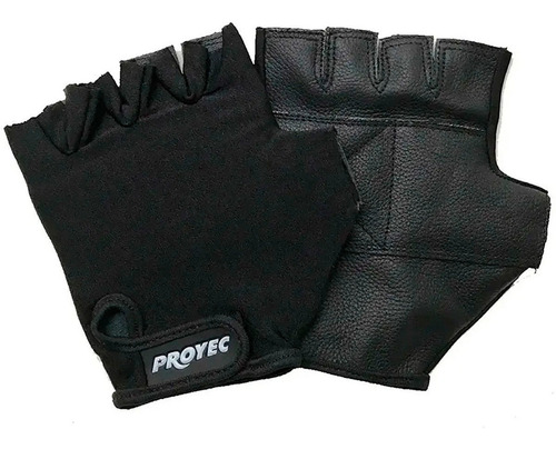 Guantes Gimnasio Cuero Proyec Fitness Gym Pesas Lycra