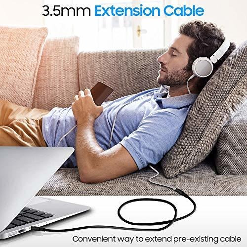    stereo Audio Headphone Extension Cable 3.5 mm Negro