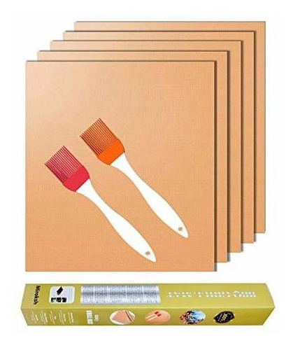 Cobre Grill Mat Antiadherente Barbacoa Hornear Matt Conjunto
