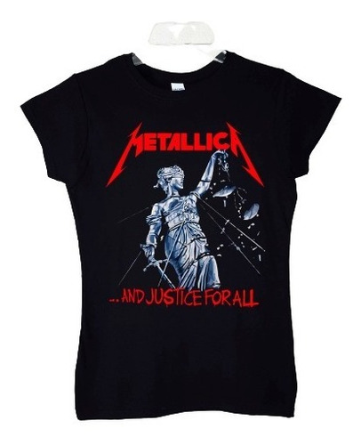 Polera Mujer Metallica And Justice For Al Metal Abominatron 