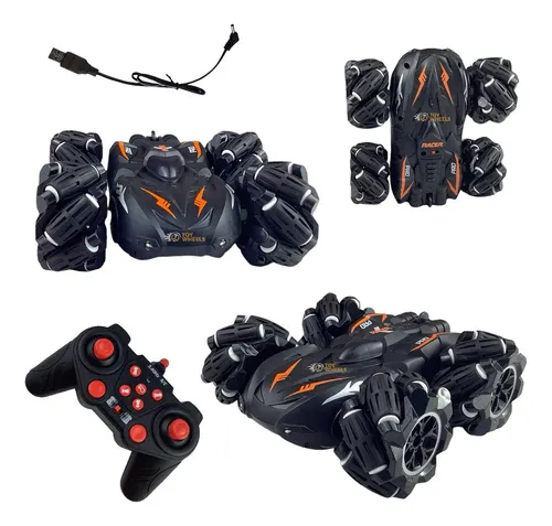 Carrinho Super Controle Remoto 4x4 Recarregavel Toy Wheels Cor Preto