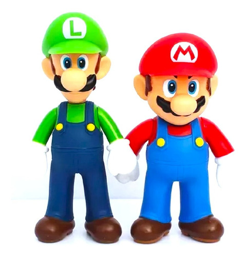 Set De 2 Figuras Mario Bros & Luigi 13 Cms Nintendo 