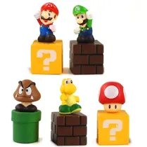 Comprar Set Muñecos Mario Bross Luigi Yoshi Honguito Figura Juguetes