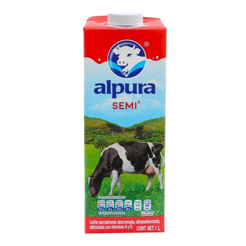 Leche Alpura Semi Slim 1lt. 12 Uni