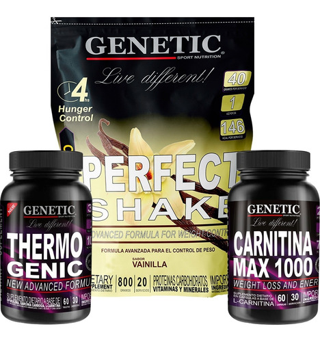 Dieta Control Perfect Shake Carnitina Thermogenic Genetic