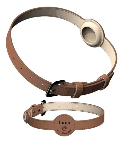 Coleira Personalizada Com Espaço Para Airtag Gps Cães Pet 