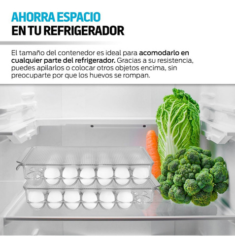 * Redlemon Organizador De Huevos For Refrigerador Con Tapa