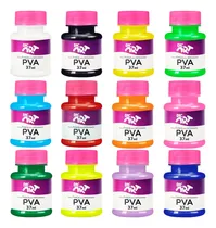 Comprar Kit Cu002F 12 Cores Tinta Pva Fosca Artesanato 37ml Arte Escolar Cor Colorido