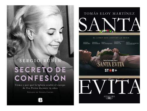 Secreto Confesion + Santa Evita - 2 Libros Bolsillo Y Grande