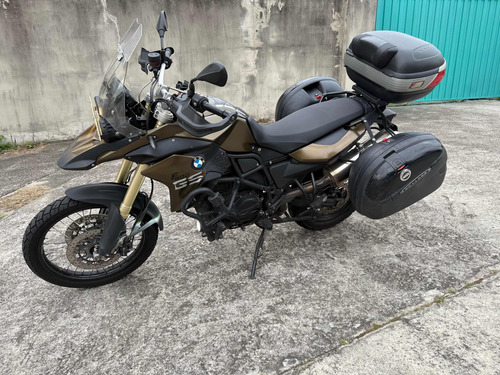 F800 Gs , Marrom , 2013 Com Baús Lateral E Baú Traseiro