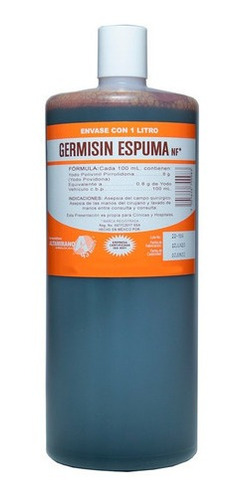 Desinfectante Espuma Antiséptica Yodopovidona Germisin 1 L