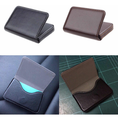 Tarjetero De Cuero Pu Porta Tarjetas Imantado Gjleather