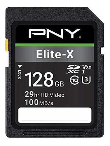 Pny 128gb Elite-x Class 10 U3 V30 Sdxc Flash Memory Card - 1