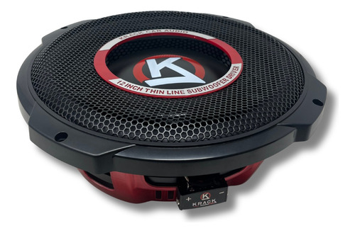 Bocina Tipo Subwoofer Krack Audio Kws-12800(2) Para Carro/camioneta Color Rojo 12 X 12 X 12 X 2 Unidades