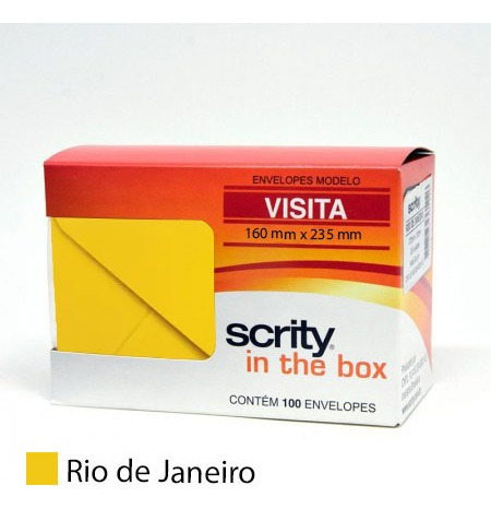 Imagem 1 de 2 de Envelope 160x235 Convite Rio De Janeiro | 100 Und Scrity