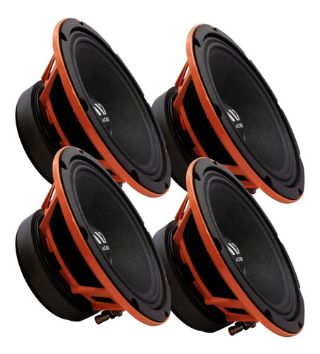 Medios Rangos War Audio Bb88 400wrms  8 Inches 8 Ohms 4 Pzas