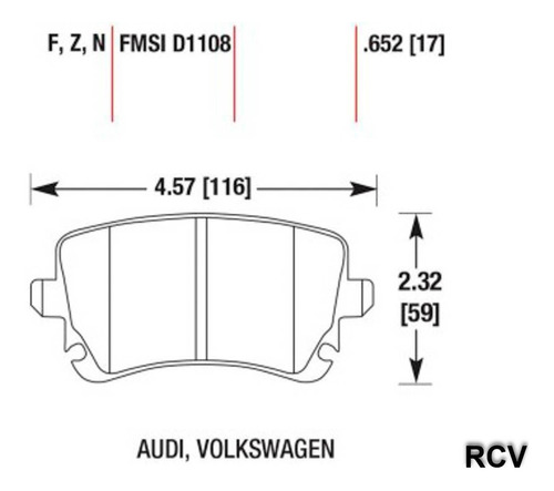 Balatas Disco  Trasera Para Volkswagen Transporter   2009