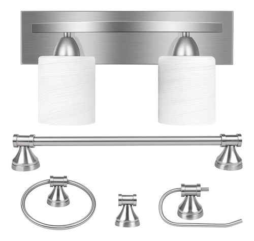 Partphoner 2-light Bathroom Vanity Light Fixture, 5 Piezas A