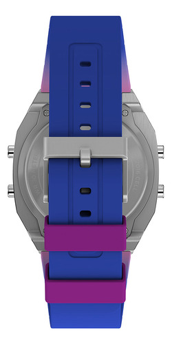 Reloj Timex T80 Steel Tw2v74600 Unisex Correa Morada Correa Morado Bisel Acero