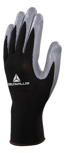 Guante Tejido S/ Costura Negro Y Gris N°7 Delta Plus Ve712gr