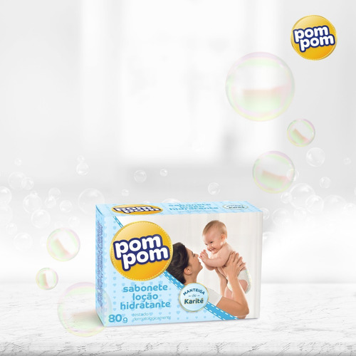Imagem 2 de 4 de Sabonete Pom Pom Hidratante 80g Leve 5 Pague 4
